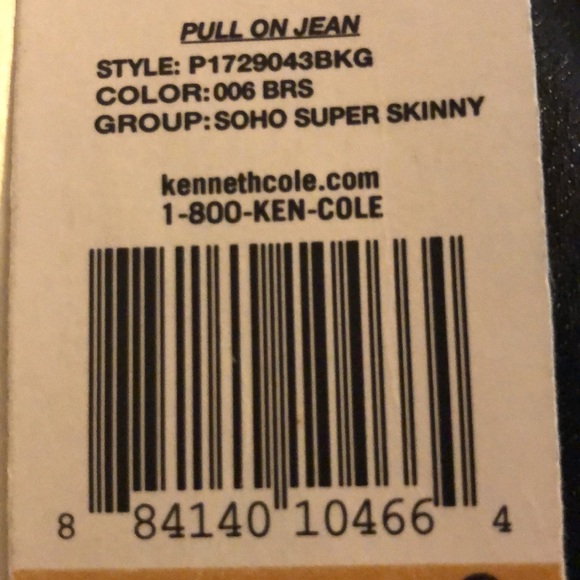 Kenneth Cole NY Soho Super Skinny pull on jeans - Picture 7 of 7